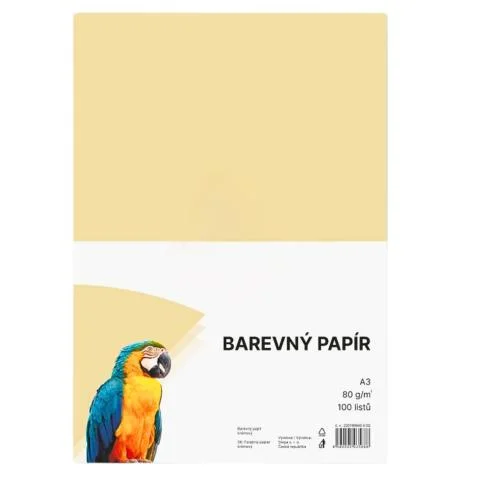 Papír barevný Color A3/80 béžový 100ks Top Prodej